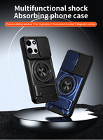 Coque de téléphone antichoc avec anneau magnétique puissant et support coulissant pour caméra, compatible OnePlus Turbo 6 5G Global
