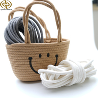 Cordón de Algodón Trenzado al por Mayor, Cordón de Algodón Natural para Macramé, Cuerda Redonda para Crochet, Patrón Ondulado, Cordón Dentado