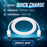 Câble de charge rapide USB-C vers Type-C pour téléphone portable et ordinateur, 1,8 m, lot de 2, PD 3.0 100 W, matériau TPE