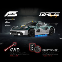Coche de Carreras Eléctrico a Escala 1:16 con Control Remoto de 2.4G, Tracción en las Cuatro Ruedas, Luces de Derrape, Modelo de Juguete Deportivo