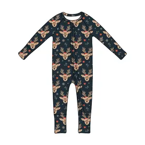 Qingli Baby Strampler Aus Bambus Hidden Closed Zipper Long Sleeve Baby Romper