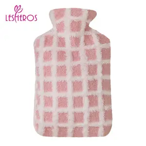 Lesheros Multiple Capacités Bouillotte en tissu Sac à eau chaude avec logo Chauffe-mains avec housses