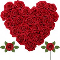 Bunga Palsu Grosir Mawar Buatan Warna Gelap dengan Batang untuk Buket Pernikahan, Dekorasi Tengah Meja, Rangkaian Bunga, Dekorasi Valentine