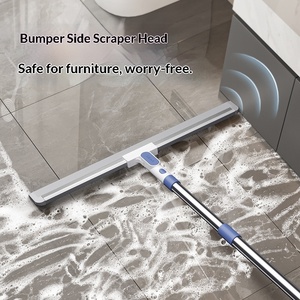 <span class=keywords><strong>Balai</strong></span> <span class=keywords><strong>magique</strong></span> avec outil en caoutchouc souple et manche en plastique pour balayer les sols, nettoyer les toilettes, raclette à eau pour salle de bain - Product Image 4