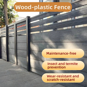 Clôture de jardin extérieure en composite bois-plastique (WPC) de 1,80 m, étanche, avec éclairage intégré. - Product Image 3