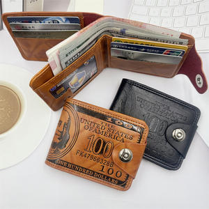 2024 pria baru kulit tagihan uang dompet kartu lipat dompet US 100 dompet uang - Product Image 3