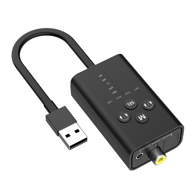 Qualcomm QCC 24Bit BT5.2 Audio Transmitter LL HD Adaptive USB 3.5mm AUX Optical Fiber Coaxial Wireless Adapter Made Plastic