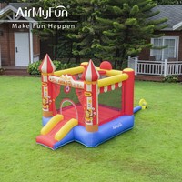 Château gonflable avec toboggan rouge pour enfants, idéal pour les fêtes à domicile et les jeux en extérieur – En stock aux États-Unis
