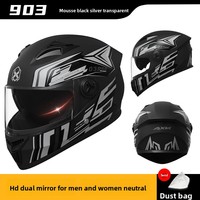 Nouveau casque de moto intégral homologué DOT en ABS, double visière, léger, durable, système de ventilation, toutes saisons, vente chaude