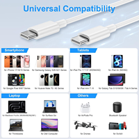 Câble de charge USB-C vers USB-C compatible avec les chargeurs Apple iPhone 17/16/15, charge rapide, adapté aux iPhone 17/16 Pro