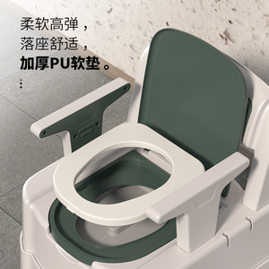 <b>Portable</b> <b>Commode</b> Chair For Seniors And Pregnant Women With Abs Material And Stable Non Slip Base Indoor Toilet Seat - Product Image 2