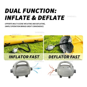 Pompe à air électrique SHINEWELL, gonfleur <span class=keywords><strong>et</strong></span> dégonfleur, pompe à air portable améliorée pour matelas pneumatique, flotteur de <span class=keywords><strong>piscine</strong></span>, <span class=keywords><strong>camping</strong></span> - Product Image 3