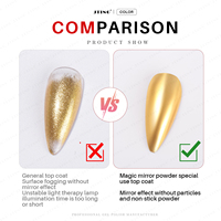 Poudre holographique JTING, poudre non collante, vernis à ongles chromé, gel de finition, vernis à ongles, poudre magique effet miroir, finition de vernis à ongles, OEM, étiquette privée