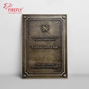 Manufacturer Supply Luxury Personalized Address Shell Plaque House Numbers Bronze Plaque for Club