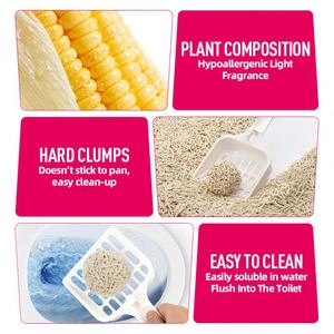 Custom Logo Fragrance Tofu Cat Litter Quick Clumping Flushable Biodegradable Low Dust Kitty Litter <b>Sand</b> Factory Direct Sale - Product Image 2