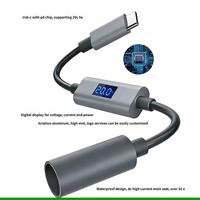 Câble de charge extérieur DC5521 vers Type C avec affichage numérique de la puissance pour mini-antenne satellite, charge rapide 100W