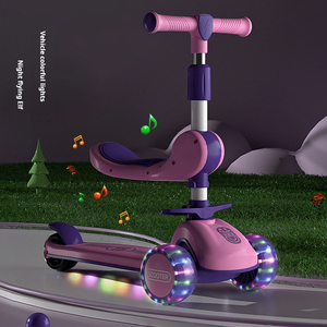 <span class=keywords><strong>Trottinette</strong></span> populaire multifonction 3 en <span class=keywords><strong>1</strong></span> à hauteur réglable pour enfants avec 3 roues en PU à lumière LED <span class=keywords><strong>trottinette</strong></span> pour <span class=keywords><strong>bébé</strong></span> à vendre - Product Image 1