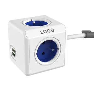 EU/Germany/France Power Cube Socket Modular Power Strip USB Fast Charging Cable Electric Plug And Socket