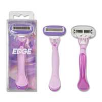 Rasoir pour femmes OEM à 5 lames, bande lubrifiante à l'aloe vera, rasage en douceur, poignée ergonomique