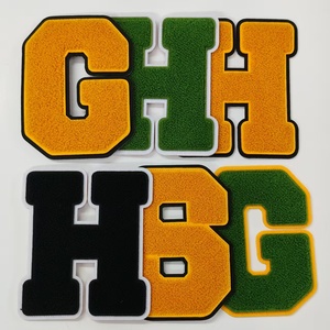 Xp-nhà máy trực tiếp thoáng khí có thể giặt sinh thái thân thiện <span class=keywords><strong>Chenille</strong></span> thêu vá cho denim áo khoác túi quần áo trang trí thời trang - Product Image 1