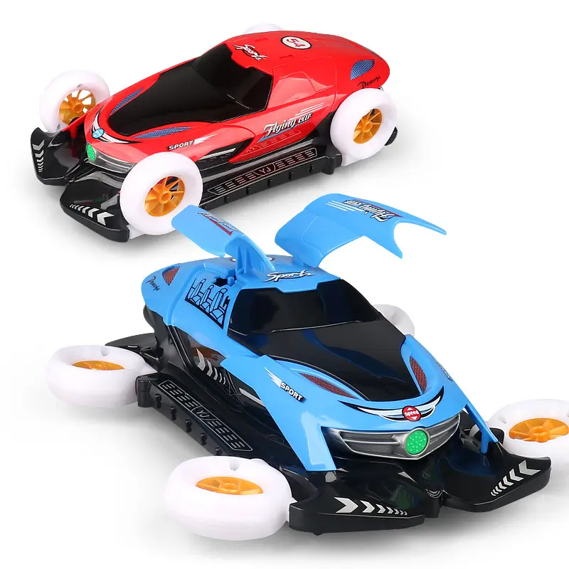 Kinder geschenk elektrische Tür öffnung Licht Musik Universal Allrad 360 Grad drehbare Stunt Verformung Auto