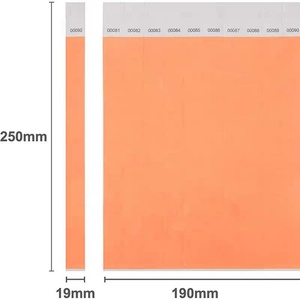 Customizable Thermal <b>Tyvek</b> Disposable Adhesive Waterproof <b>Paper</b> Wristband for Festival Party Events Blank Promotional Wristbands - Product Image 2