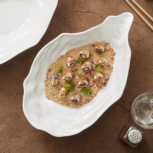 سيراميك ، سلطة فواكه غير منتظمة ، حلوى حلوة ، مأكولات بحرية ساشيمي محار ، صينية تقديم ، أدوات طاولة مطعم بوفيه - Product Image 3