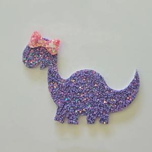 Nouveauté 2026 : Mini pince à cheveux fantaisie en feutre pailleté, motif dinosaure de Pâques, pour filles et enfants - Product Image 6
