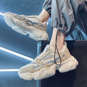 Autumn Men's New Breathable Mesh Slip-On Sports <b>Shoes</b> Trendy Versatile <b>Height</b>-<b>Increasing</b> Casual Running Dad <b>Shoes</b> - Product Image 2