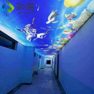 ZHIHAI Vật Liệu Trang Trí Nội Thất Trung Quốc <span class=keywords><strong>Pop</strong></span> Mờ Phim Nhà Hàng Giả Thiết Kế Trần 3D Gạch Trần - Product Image 6