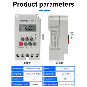 KG316T minuterie AC220v LCD Programmable numérique minuterie électronique interrupteur numérique minuterie contrôleur - Product Image 5