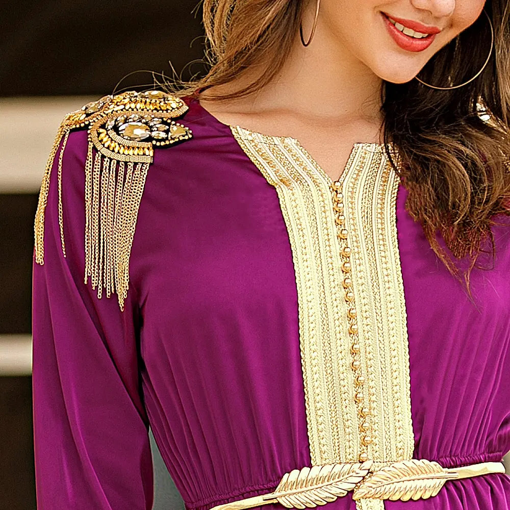 Meilleure vente d'amazon, Robe Maxi à manches longues, moyen-orient, arabe, islamique, vêtements pour femmes, Abaya modeste, Robe musulmane pour dames, 2022