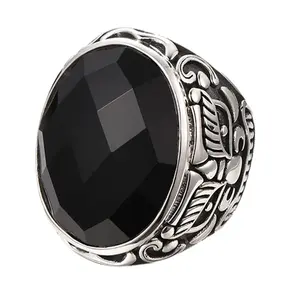 बोकाई 100% s925 चांदी रेट्रो दैवीय पशु ग्लूटोनस चौड़ा आदमी रिंग पंक शैली अतिरंजित अतिव्यापी व्यक्तित्व राष्ट्रीय शैली - Product Image 1