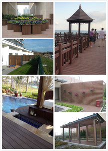 Teak Color No slip materiale da costruzione esterno Wpc coperta pavimento in plastica composito Wpc Decking - Product Image 5