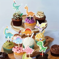 Dinosaurier-Tortendekoration Niedliche Dinosaurier-Kuchenauswahl Dinosaurier-Themen-Geburtstagsparty Kuchendekoration Zubehör