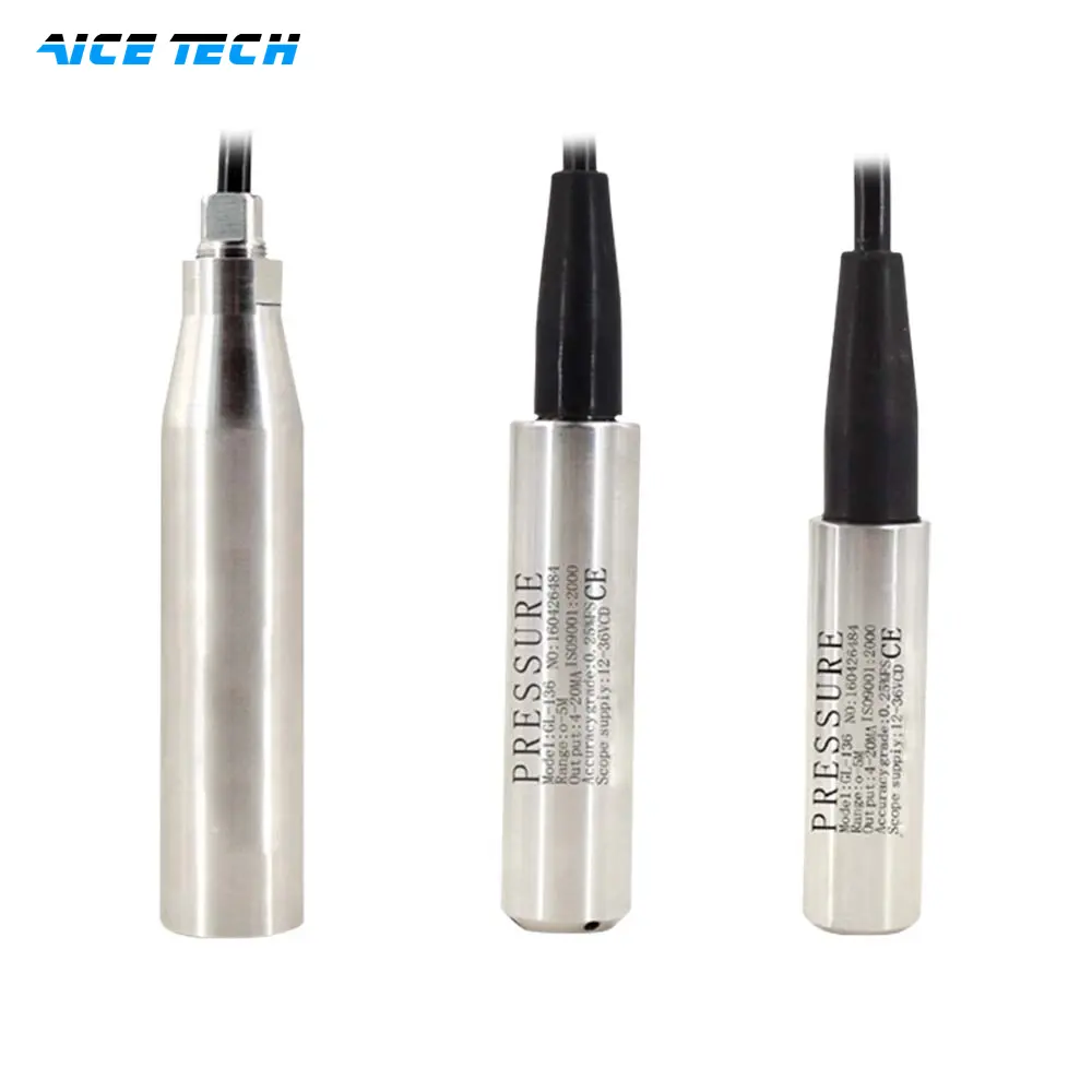 0-5V I2c 4-20ma Hart Rs485 316l เครื่องส่งสัญญาณความดันใต้น้ำแบบ Hydrostatic ถังเซ็นเซอร์ระดับน้ำสำหรับระดับของเหลวดีเซล