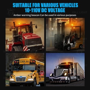 ไฟสัญญาณรถบรรทุกเพื่อความปลอดภัยป้ายจราจรทางถนนสัญญาณไฟ LED สีเหลืองอำพันฉุกเฉินไฟเตือนไฟเตือนไฟอันตราย - Product Image 6