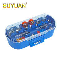 Kit de réparation d'urgence pour ampoules halogènes automobiles SUYUAN de haute qualité en verre de quartz, longue durée de vie, 30 pièces, 12V H1 S25 T10 G18 55W