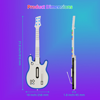 Contrôleur de guitare sans fil multiplateforme pour PS4/PS3/PC, accessoires de jeu, lumières RGB, parfait pour une expérience de jeu en famille