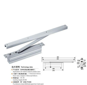 Fermeture de porte dissimulée en bois à ressort, 50/85KG, hydraulique, deux vitesses réglables, caisse de sécurité - Product Image 1