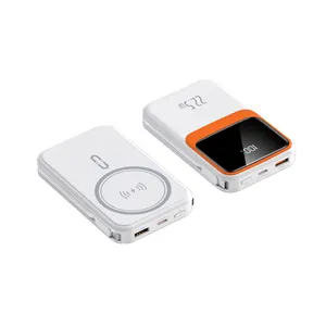 Mini 10000mAh chất lượng cao từ ngân hàng điện 20W/22.5W pd15w sạc không dây sạc nhanh Slim External Pin kim loại trường hợp - Product Image 1