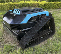 Tondeuse à gazon télécommandée VORAN à hauteur réglable (30-120 mm) – Coupe-herbe sur chenilles à essence pour l'aménagement paysager municipal