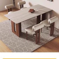 Ensemble table et chaises de salle à manger Dongshiyan, taille familiale, table rectangulaire rétro