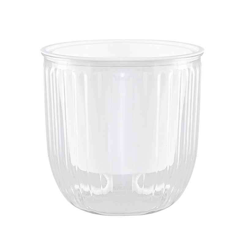 white Vertical stripes-round-bottom tabletop style