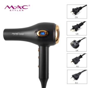 Sèche-cheveux ionique à moteur AC avec buse concentratrice 2200W, pliable, qualité salon, pour usage domestique et hôtelier, marque privée - Product Image 6