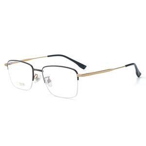 Marco <span class=keywords><strong>de</strong></span> gafas <span class=keywords><strong>de</strong></span> cristal con logotipo <span class=keywords><strong>de</strong></span> diseño <span class=keywords><strong>de</strong></span> titanio <span class=keywords><strong>de</strong></span> fábrica, gafas <span class=keywords><strong>óptica</strong></span>s <span class=keywords><strong>de</strong></span> medio borde, monturas <span class=keywords><strong>de</strong></span> gafas <span class=keywords><strong>de</strong></span> titanio - Product Image 2