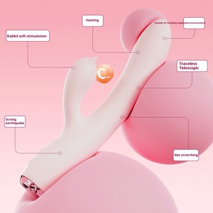 Nổ Sưởi Ấm Kính Thiên Văn Thỏ Vibrator Cho Nữ Thủ Hướng-USB Có Thể Sạc Lại 9 Tần Số Dành Cho Người Lớn Đồ Chơi Đôi Vibrator - Product Image 3