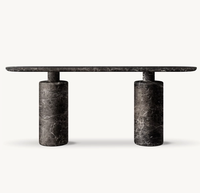 Meubles de salon modernes de luxe en pierre naturelle table console en travertin