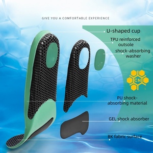 Semelle intérieure sport antidérapante en PU avec talonnette en TPU absorbant les chocs, soutien de la voûte plantaire et gel PU anti-torsion pour chaussures de basketball et de course - Product Image 5