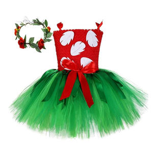 Vestido tutú de <span class=keywords><strong>elfo</strong></span> rojo y verde, Cosplay para <span class=keywords><strong>Navidad</strong></span> y cumpleaños, tul hinchado, disfraces de juego para niños - Product Image 4